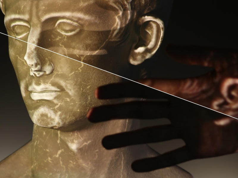 [Robust Blending and Occlusion Compensation in Dynamic Multi-Projection Mapping]